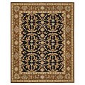 Hand-tufted Romance Blue/Brown Border Rug (9' x 12')