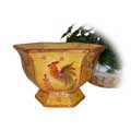 Sunshine Rooster Hand-painted Fruit Bowl