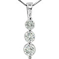14k White Gold 1 1/2ct TDW Diamond Pendant