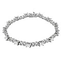 Sterling Silver Rhodium Plated CZ Fashion Bracelet