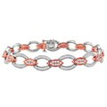 14k White & Rose Gold 2ct TDW Diamond Bracelet