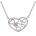Sterling Silver Hearts Inside Hearts Necklace
