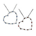 Sterling Silver CZ Heart Necklace