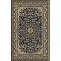 Traditional Navy Blue Polypropylene Rug (2'6 x 8')