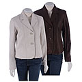 Accents Women's Leather 2-button Blazer