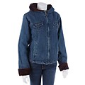 Lee Women's Faux Fur and Denim Hooded Jacket