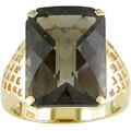 14k Yellow Gold Smokey Quartz Ring
