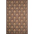 Spello Ogee Flower Brown Rug (4'10 x 7'10)