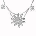 Sterling Silver Cubic Zirconia Sun Necklace