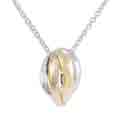 Sterling Silver Tri-color Ring Necklace