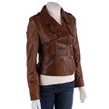 Black Rivet Women's Brown Leather Jacket