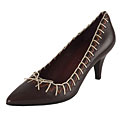 Prada Dark Brown Leather Bow Pumps