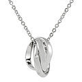Sterling Silver Interlock Circles Dangle Necklace