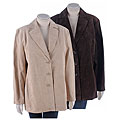 Siena Plus-size Suede Button-front Blazer
