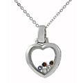 Sterling Silver Pendant with Glass Covered Jewels