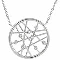 Sterling Silver CZ Dream Catcher Necklace