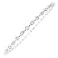 Sterling Silver Cubic Zirconia Slip On Bangle