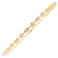 14k Goldplated Sterling Silver CZ Slip On Bangle