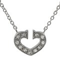 Sterling Silver Cubic Zirconia Heart Necklace