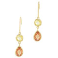 14k Goldplated Sterling Silver Wire Wrap CZ Earrings