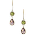 Sterling Silver Wire Wrap CZ Earrings
