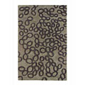 Hand-tufted Carved Aria Taupe Wool Rug (8' x 11')