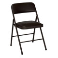 Vinyl Top Mocha Cushioned Folding Chairs (Pack of 4)