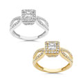 14k Gold 3/5ct TDW Princess-Cut Diamond Ring