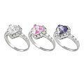 Sterling Silver Cubic Zirconia Heart Ring