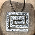 Sterling Silver Greek Key Pin/Pendant (Mexico)