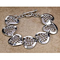 Sterling Silver Lattice Hearts Bracelet (Mexico)