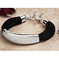 Sterling Silver and Black Thread Bracelet (Mexico)