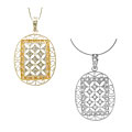Sterling Silver CZ Vintage-inspired Necklace
