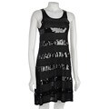 Essentials by A.B.S Sequined Knit Keyhole Dress