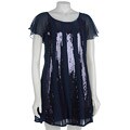 Essentials by A.B.S Trapeze Sequin Stripe Dress