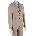 Via Spiga Women's 3-button Ecru Paint Suit
