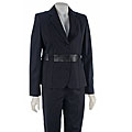 Via Spiga Tone-on-Tone Ministripe Women's Suit