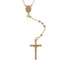 14k Tri-Color Gold 26-inch Italian Style Rosary