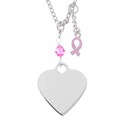Think Pink Sterling Silver Breast Cancer Awareness Necklace