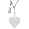 Think Pink Sterling Silver Breast Cancer Awareness Necklace