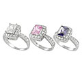 Sterling Silver Filigree Design Cubic Zirconia Ring