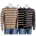 Oggi Moda Men's Striped Cashmere Sweater