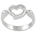 Sterling Silver Heart Cut-out Ring