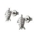 Sterling Silver Sea Tortoise Stud Earrings