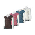 Energie Ribbed Short Sleeve Henley Women's Top