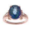 10k Rose Gold Neptune Garden Topaz Ring