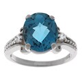 10k White Gold London Blue Topaz Ring