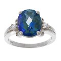 10k White Gold Neptune Garden Topaz Ring