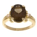 10k Yellow Gold Smokey Quartz Ring