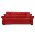 Hollywood Jazz Crimson Red Futon Sofa Bed